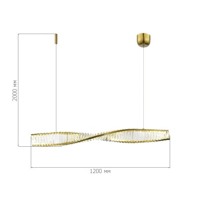 SL6205.323.01 Светильник подвесной ST-Luce Латунь/Прозрачный LED 1*25W 4000K