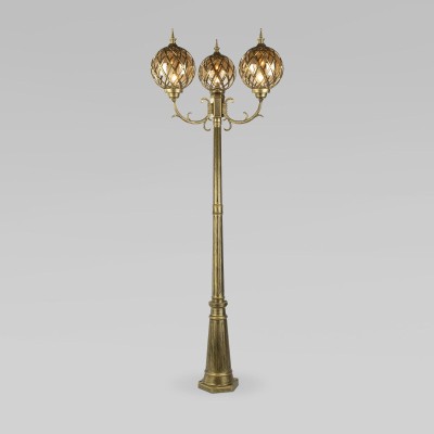 Садово-парковый светильник Elektrostandard Sirius F/3 черное золото