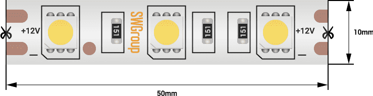 Лента светодиодная SWG SWG560 SWG560-12-14.4-B-68 001848