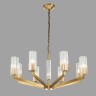 Подвесная люстра Belfast Malone 6035-8 BR CL Латунь / Стекло