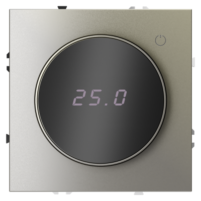 Терморегулятор электронный VOLTUM S70 с индикацией и датчиком, для теплого пола, (шелк)