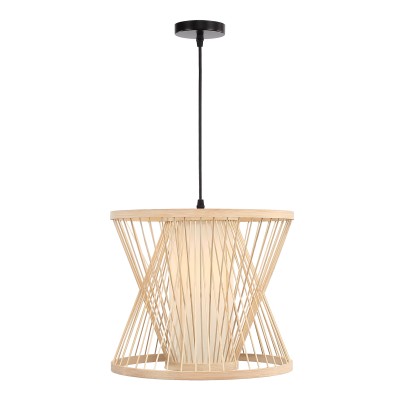 SL6241.503.01 Светильник подвесной ST-Luce Древесный/Белый E27 1*40W