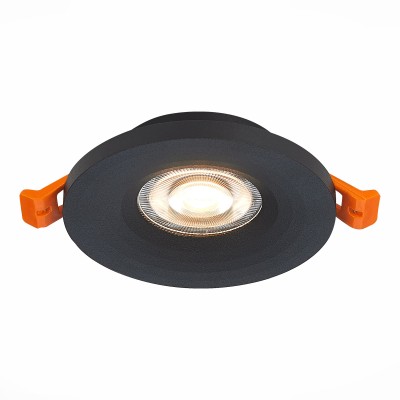 ST205.408.01 Св-к встр. Черный GU10 1*50W  D95xH27 220V Без ламп