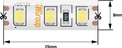 Лента светодиодная SWG SWG2120 SWG2120-12-9.6-WW-65 001697