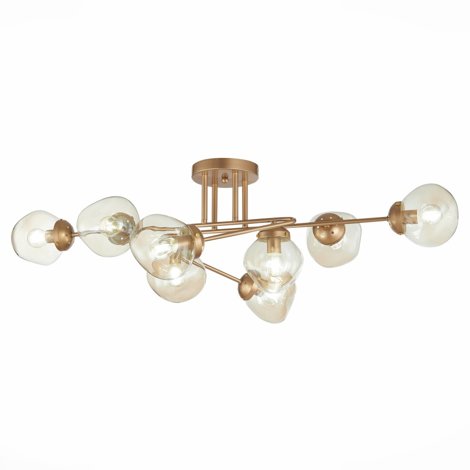 SLE155702-08 Светильник потолочный Золотистый/Янтарный E14 8*40W