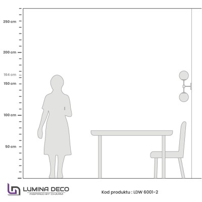 Бра Lumina Deco Zodiak LDW 6001-2 BK+WT