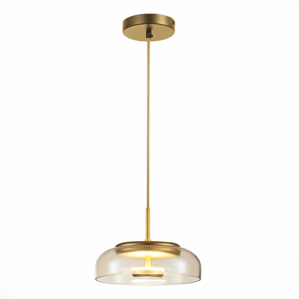 SL6002.203.01 Подвес ST-Luce Золотистый/Янтарный LED 1*7W 4000K