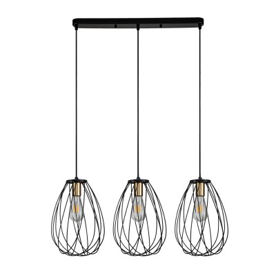 Светильники Подвесные Escada 10180/3S E27*60W Black/Brass