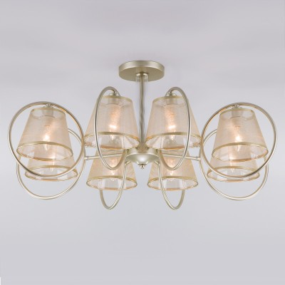 Люстра на штанге Eurosvet 60093/8 перламутровое золото