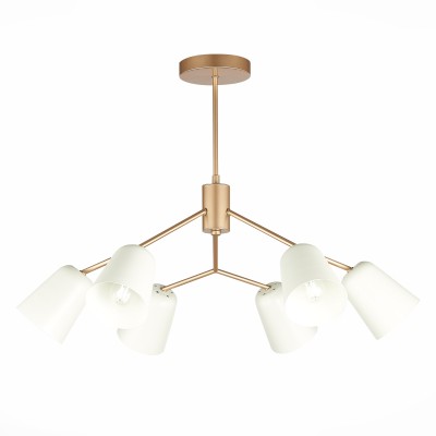 SLE155902-06 Светильник потолочный Золотистый/Белый E14 6*40W