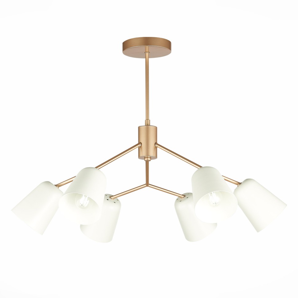 SLE155902-06 Светильник потолочный Золотистый/Белый E14 6*40W