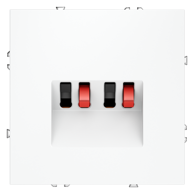 Розетка акустическая встраиваемая VOLTUM S70 4-местная, (белый матовый)