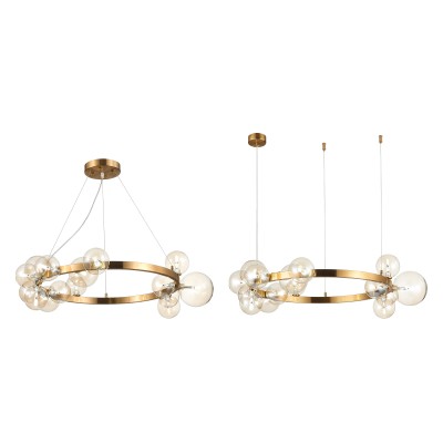 SL1165.303.15 Светильник подвесной ST-Luce Бронза/Коньячный G4 15*5W