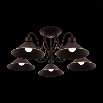 SLE120402-05 Светильник потолочный темно-коричневый/темно-коричневый E27 5*60W