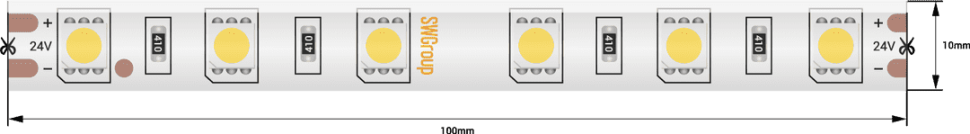 Лента светодиодная SWG SWG560 SWG560-24-14.4-WW-65 001200