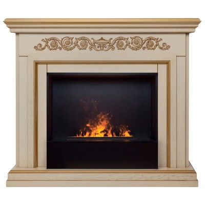 Электрокамин Leticia 26 WT-619G с очагом 3D Cassette 630 Black Panel