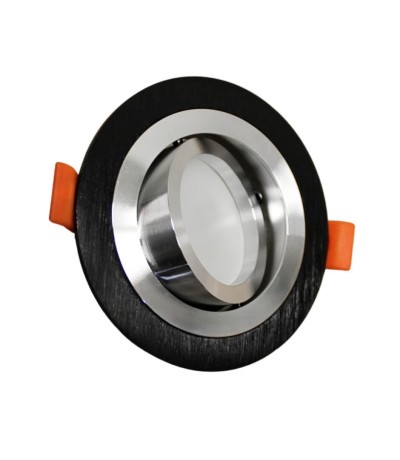 Встраиваемый точечный светильник Lumina Deco Duka LDC 8062-D90 BK+SL