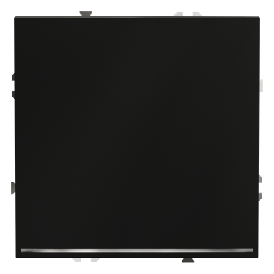 Проходной переключатель встраиваемый VOLTUM S70 одноклавишный с подсветкой 10А, (черный матовый)