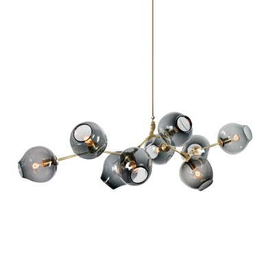 Люстра Delight Collection KG0579P-9B brass/smoky