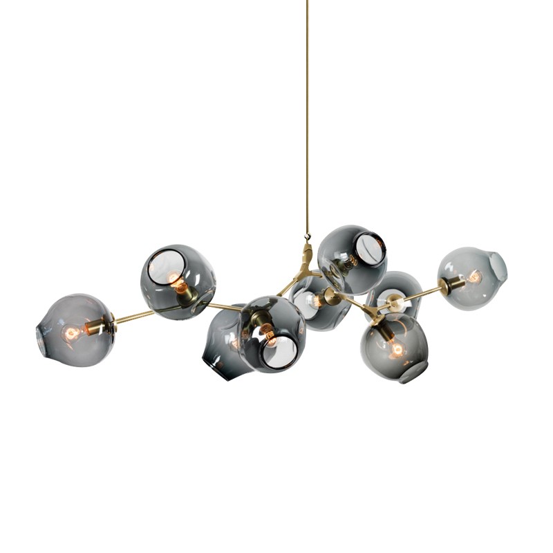 Люстра Delight Collection KG0579P-9B brass/smoky