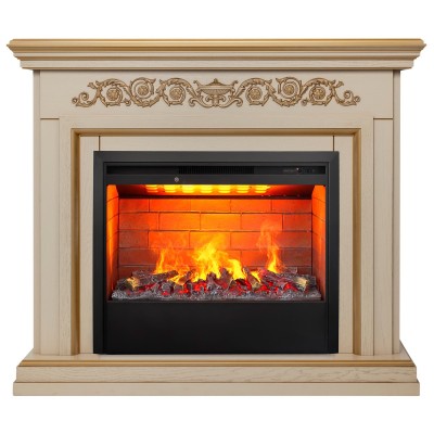 Электрокамин Leticia 26 WT-619G с очагом 3D Helios 26