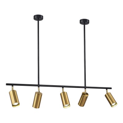 SL1206.413.05 Светильник подвесной ST-Luce Черный/Латунь GU10 5*5W 4000K
