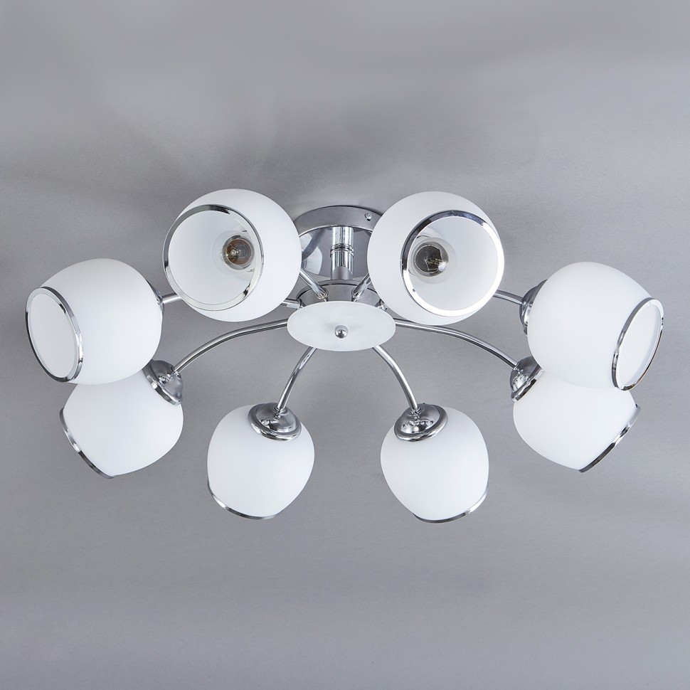 Люстры Потолочные Escada 418/8PL E27*60W Chrome/White