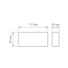 Светильник настенный Elektrostandard 1551 TECHNO LED TWINKY TRIO серый