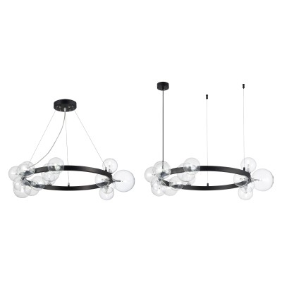 SL1165.403.15 Светильник подвесной ST-Luce Черный/Прозрачный G4 15*5W