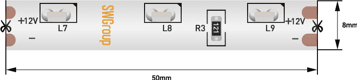 Лента светодиодная SWG SWG31560 SWG31560-12-4.8-WW-67 002202