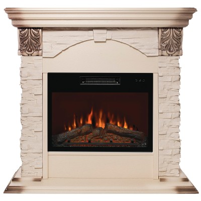 Электрокамин Dublin Lux WT с очагом Kendal 24