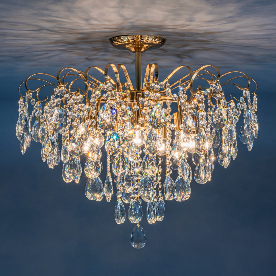 Люстры На штанге Escada 1113/7PL E27*60W White/Gold