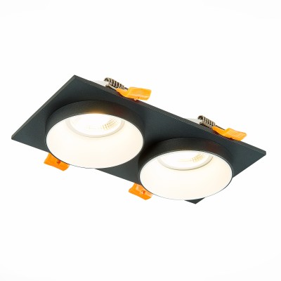 ST206.428.02 Св-к встр. Черный GU10 2*50W  IP20 L175xW92xH38 220V Без ламп