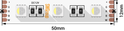 Лента светодиодная SWG SWG560 SWG560-12-19.2-RGB_NW 002770
