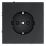 Розетка встраиваемая VOLTUM S70 с заземлением и защитными шторками, 16А, (графит)