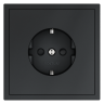 Розетка встраиваемая VOLTUM S70 с заземлением и защитными шторками, 16А, (графит)