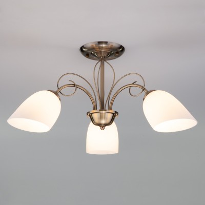 Люстра на штанге Eurosvet 30107/3 античная бронза