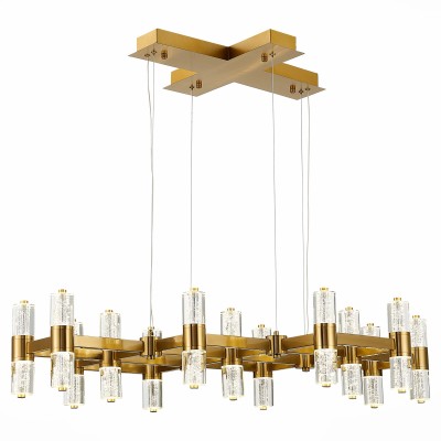SL6007.203.26 Люстра подвесная ST-Luce Латунь/Прозрачный LED 26*2,5W 4000K