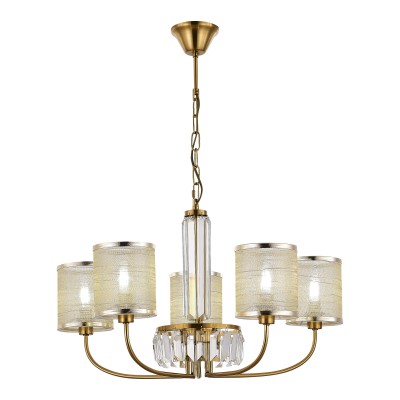 SLE1119-303-05 Светильник подвесной Латунь/Шампань E14 5*40W