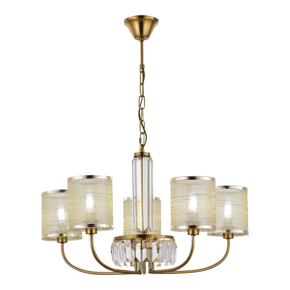 SLE1119-303-05 Светильник подвесной Латунь/Шампань E14 5*40W