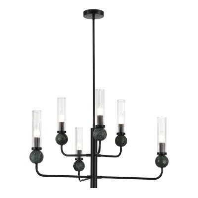 SL1244.403.06 Светильник подвесной ST-Luce черный/прозрачный E14 6*40W