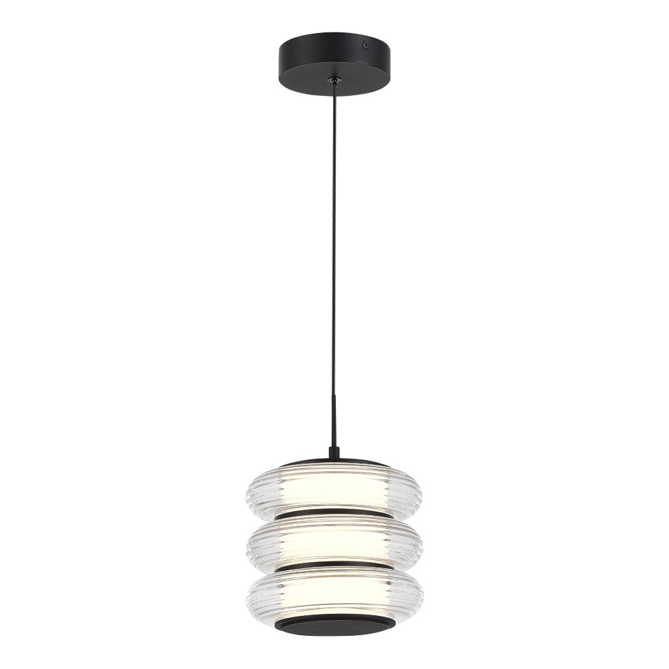 SL6239.403.03 Светильник подвесной ST-Luce черный/прозрачный LED 1*16W 3000K