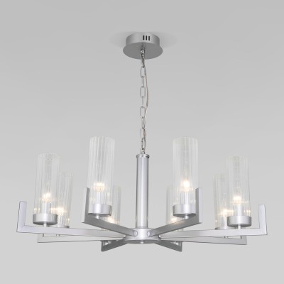 Подвесная люстра Eurosvet 60133/8 серебро