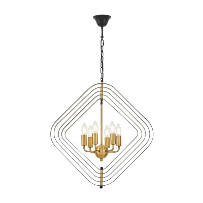 Подвесной светильник Lumina Deco Crulia LDP 8005-6 BK+MD