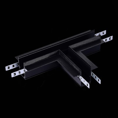 ST007.499.12 Коннектор T-образный для встраиваемого магнитного шинопровода под ГКЛ 12мм ST-Luce Черн