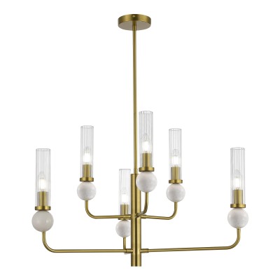 SL1244.303.06 Светильник подвесной ST-Luce латунь/прозрачный E14 6*40W