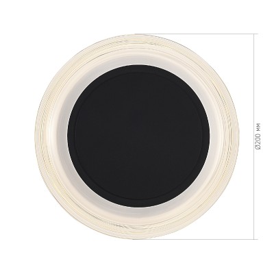 SL6239.401.03 Светильник настенный ST-Luce черный/прозрачный LED 1*7W 3000K