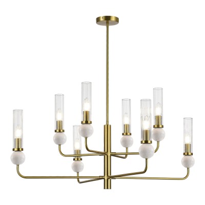 SL1244.303.08 Светильник подвесной ST-Luce латунь/прозрачный E14 8*40W