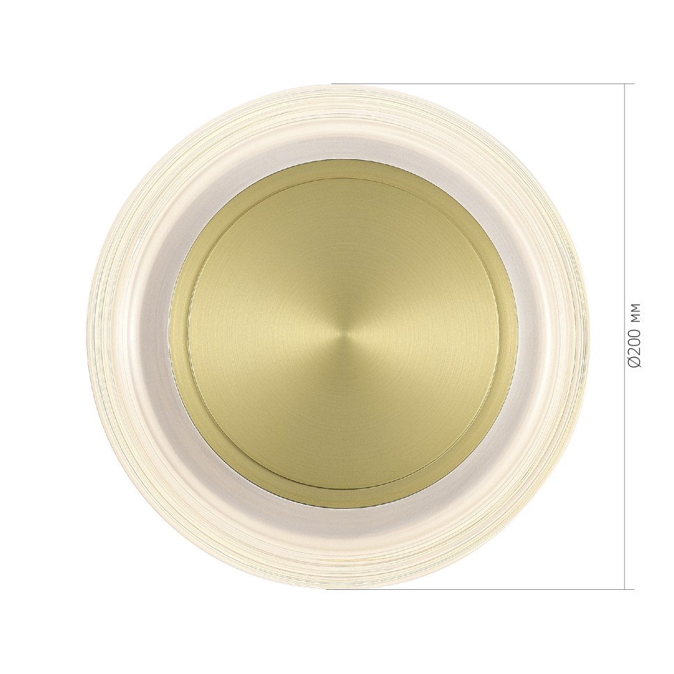 SL6239.201.03 Светильник настенный ST-Luce золото/прозрачный LED 1*7W 3000K