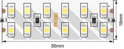 Лента светодиодная SWG SWG3240 SWG3240-24-19.2-WW-M 010110